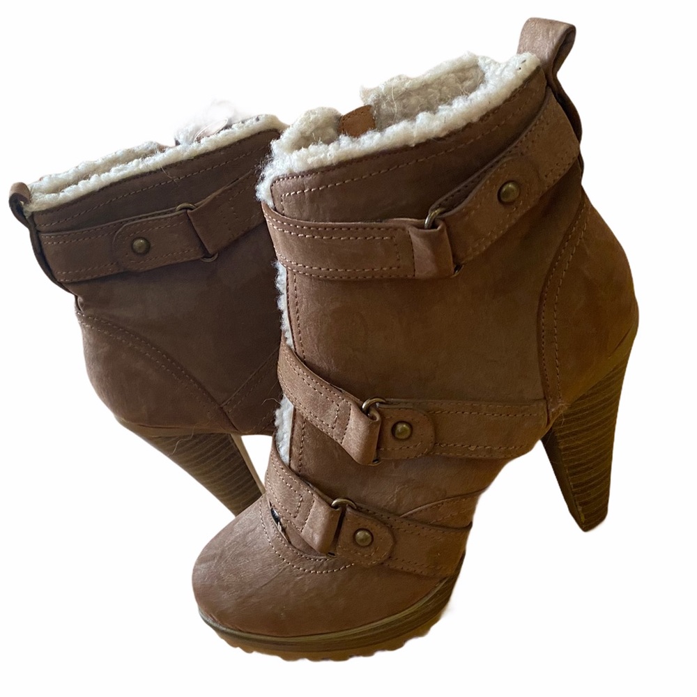 Ankle Boots with Faux Fur - Picture 1 of 4